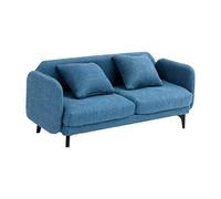 1:12 Miniature Dollhouse Double Sofa Dollhouse Bedroom Furniture Blue, 17.3x7.4x7.6cm