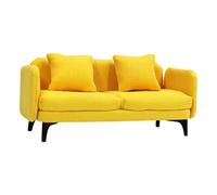 1:12 Miniature Dollhouse Double Sofa Dollhouse Bedroom Furniture Yellow 17.3x7.4x7.6 cm