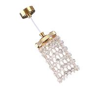 1/12 Miniature Hanging Chandelier For Model Living Room LED Light Quick Setting Metal Craft Project Decorative Furniture Doll House Crystal Lighting
