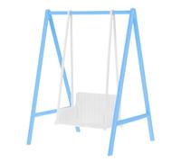 1: 12 Miniature Swing Set Plastic Dollhouse Furniture Blue | Realistic Touch, Collection Piece, DIY Fairy Garden Decoration, for Miniature Enthusiasts and Children