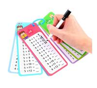 1-12 Multiplication Flash Cards, Multiplication Chart Cards, Including 15 Card, 2 Dry Erase Markers, 1 Rings, Educational Times Table Flashcards for 1st to 3rd Grades Classroom Home