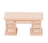 1: 12 Office Table Miniature,Model Doll House Furniture Accessories Simulated Unpainted Writing Desk, House Furniture Desk Decoration Vintage Home
