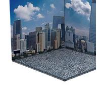 1/12 Scale Backdrop Organizer Display for Action Figures Dolls,City | PVC foam sheet,durable,easy assembly,fits 1/12 figures,soldiers,mini diecast cars,for display,collection,office