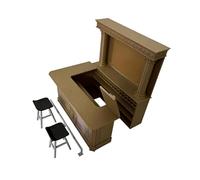 1/12 Scale Bar Counter Model for 6-8 Inch Action Figures - Dollhouse Miniature Furniture Display Ornament for Boys & Girls