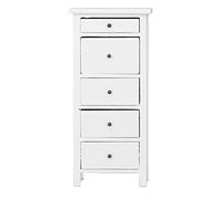 1:12 Scale Chest of Drawers, a White Bedroom Furni, Wooden Doll House with 5 Drawers, Exquisite Workmanship Birch l for tup
