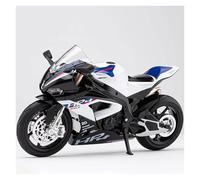 1:12 scale Compatible With BMW HP4 motorcycle model car toy alloy die-cast light music shock absorber motor miniature No batteries included(White)