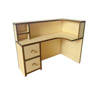 1:12 Scale Crafts Realistic Computer Desk for Role Play Handcraft Decoration