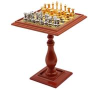 1/12 Scale Dollhouse Chess Set Detailed Alloy 1 12 Scale Dollhouse Furniture Chess Set DIY Decorative Accessories for Lovers Table Accessories