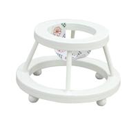 1/12 Scale Dollhouse Miniature Baby Walker Wooden Doll Stroller Prop for Dollhouse Furniture Micro Scene Room Decor- White