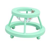 1/12 Scale Dollhouse Miniature Baby Walker Wooden Doll Stroller Prop for Dollhouse Furniture Micro Scene Room Decor- Green