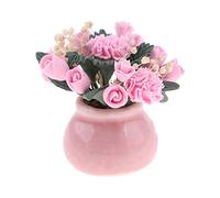 1:12 Scale Dollhouse Miniature Flower in Vase Bedroom Garden Accessories