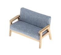 1:12 Scale Dollhouse Miniature Furniture Mini Double Sofa Love Seat Blue