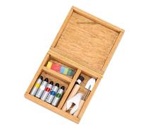 1:12 Scale Dollhouse Paint Box, Compact Design | Detailed mini accessory, ideal for crafting, lightweight wooden construction
