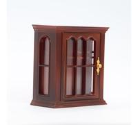 1/12 Scale Dollhouses Accessory Vintage Miniature Wall Cabinet Realistic Furniture For Kitchen And Scene Decoration Realistic Dollhouses Decors