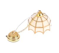 1/12 Scale Dollhouses Chandelier Vintage Gold Light for Dollhouses Bedroom and Study Scene Display Furniture