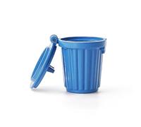 1/12 Scale Dolls House Miniature Trash Bin Dollhouse Kitchen Accessories, Blue