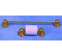 1:12 Scale Dolls House Miniatures Towel Rail and Toilet Roll Holder D537