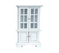 1/12 Scale Handcrafted Miniature Corner Display Cabinet, Multi-Tier Wood Shelf for Doll House Living Room Scene Small Wooden Corner Display/bookshelf/side