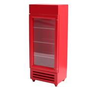 1:12 Scale Mini Dollhouse Refrigerator - Wooden Single Door Toy Fridge for Dollhouse Kitchen, Modern Design