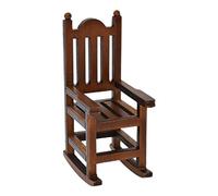 1/12 Scale Mini Dollhouse Rocking Chair Wood Delicate Accessories Kids Gift walnut rocking chair 1 Pc