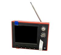 1/12 Scale Mini Tv Miniature Support USB Upload Video Playable Video Mini Television Model HD 720P with 8GB Storage 150 Minutes of Battery for Dollhouse Miniature Scenes Gift (Red)
