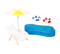 1/12 Scale Miniature Beach Chair And Swim Rings Set Great For Creative Role Playing Game Dollhouses Poolside Scene Display Swim Rings