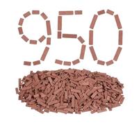 1:12 Scale Miniature Brick Cladding Set, 950 Thin Red Bricks for Dollhouse Walls, Fireplace, Diorama, REDUCIO!