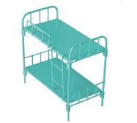 1/12 Scale Miniature Bunk Bed with Ladder for Dollhouses Decors Sturdy Space Saving Design Miniature Wooden Bunk Bed for Dollhouses Furniture