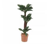 1/12 Scale Miniature Dollhouses Plant Brazilwood Money Tree Potted Plant For Dollhouses Garden Scene Display Decoration