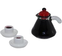 1:12 Scale Miniature Metal Coffee Pot, Mini Kitchen Accessory for Fairy Gardens, DIY Crafts, Model Kits and Tiny Tea Sets