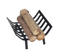 1:12 Scale Miniature Metal Firewood Rack for Dollhouse Garden & Kitchen Decor - Realistic Iron and Wood Model Fireplace Accessory, 3.2 x 2.8 x 2.2 cm, Brown