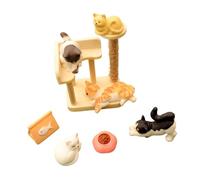 1/12 Scale Miniature Set, Climbing Tree and Bowl Models for Scene and Decoration Cats Scene Setting Accessories