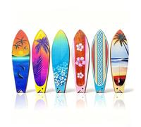 1:12 Scale Miniature Surfboard for Collectible Displays, 6PCS Summer Beach Scene Prop, Surfboard Decorative Accents Diorama Supplies, Mini Surfboard for Crafts and Desktop Decor