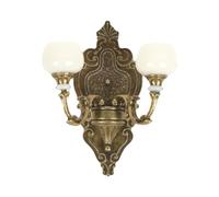 1:12 Scale Miniature Wall Lamp Ornaments for Landscape Living Room Dollhouse Bronze Double Lamp