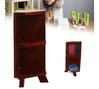 1:12 Scale Miniature Wooden Book Cabinet, Dollhouse Ornament Accessory Craft for Bookshelf Decoration