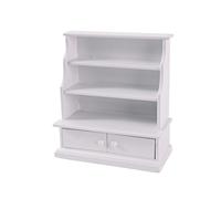1:12 Scale Miniature Wooden Bookcase Antique Display Cabinet for Realistic Dollhouse Collection