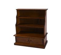 1:12 Scale Miniature Wooden Bookcase Antique Display Cabinet for Realistic Dollhouse Collection