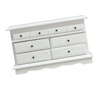 1/12 Scale Miniature Wooden Dresser Multi Drawer Storage Cabinet For Dollhouses Accessories White Miniature Cabinet For Dollhouses