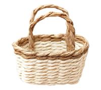 1/12 Scale Miniature Woven Basket For Dollhouses Collectors Wickerwork Punnet Dollhouses Accessory Small Woven Basket Collectible Furniture