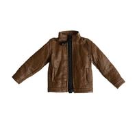 ＡＷＨＡＯ 1/12 Scale PU Leather Jacket Model Accessory. Versatile Stylish Action Figure Clothing, Brown
