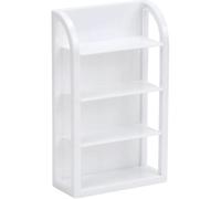 1:12 Scale Rack Dollhouse Accessories Book Shelf Miniature Furniture 4 Tier Bookcase Storage Shelf Shooting Props Desktop Decor