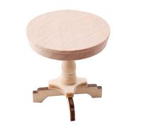 1:12 Scale Round Table Natural Wood For Model Displays & Safe Kids Pretend Play Furniture Realistic Miniature Wooden Furniture