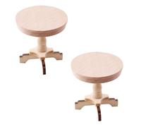 1:12 Scale Round Table Natural Wood For Model Displays & Safe Kids Pretend Play Furniture Realistic Miniature Wooden Furniture