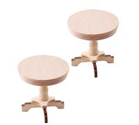 1:12 Scale Small Round Coffee Table Constructed from Natural Wood for Model Displays Miniature Coffee Table for Doll Rooms