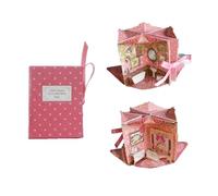 1:12 Scale Tiny Book Houses, Foldable Miniature Book Decor with Hidden Diorama Inside, Handmade Realistic Tiny Books for Dollhouses & Bookshelf, Mini Dollhouse Accessories & Collectibles (Pink)