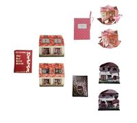 1:12 Scale Tiny Book Houses, Foldable Miniature Book Decor with Hidden Diorama Inside, Handmade Realistic Tiny Books for Dollhouses & Bookshelf, Mini Dollhouse Accessories (3pcs)