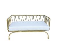 1 12 Scale Tiny Iron Sofa Chair With Fabric Pillow For Model House Furniture Collection Iron And Fabric Model House Chair Accessories