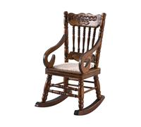 1/12 Scale Wood Rocking Chair Miniature Armchair