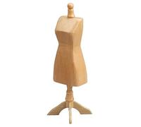 1:12 Scale Wooden Dollhouse Mannequin Dress Form, Realistic Model with Stand, Perfect for Dollhouse Bedroom or Fashion Boutique Scenes, Miniature Wooden Furniture Accessory for Pretend Play