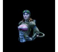 1/12 Sci-Fi Agent Woman Warrior Bust Resin Model Kit Unpainted and Unassembled Resin Model Parts // 0G5z-6